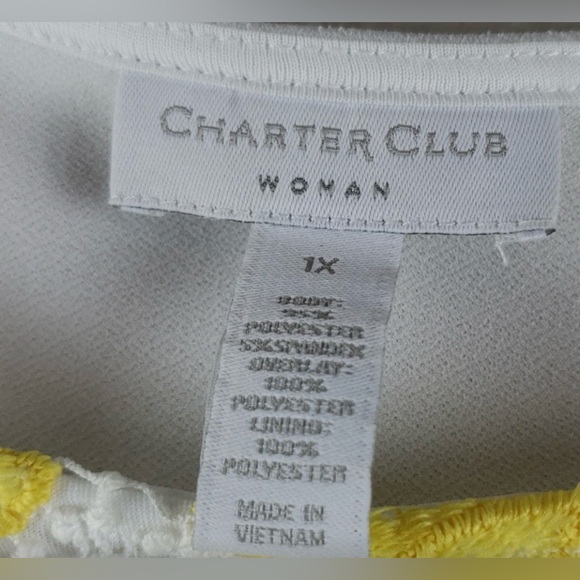 Charter Club | Women's Lace Tank 1X - Picture 3 of 6
